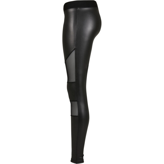 Urban Classics Dames faux leather mesh technische legging UTTN562_black large