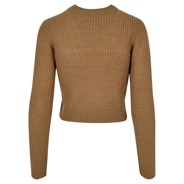 Urban Classics Dames wafel korte trui UTTN551_warmsand large