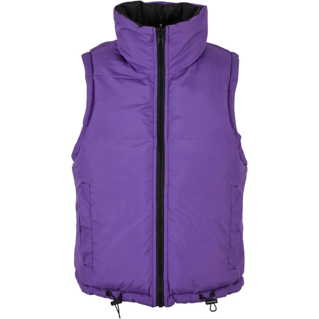 Urban Classics Dames omkeerbaar gewatteerd gilet UTTN824_blackrealviolet large