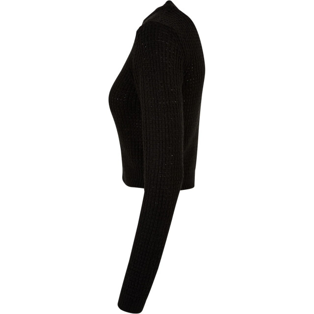 Urban Classics Dames wafel korte trui UTTN551_black large