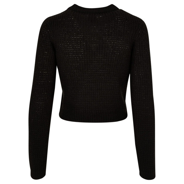 Urban Classics Dames wafel korte trui UTTN551_black large