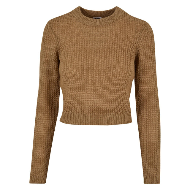 Urban Classics Dames wafel korte trui UTTN551_warmsand large