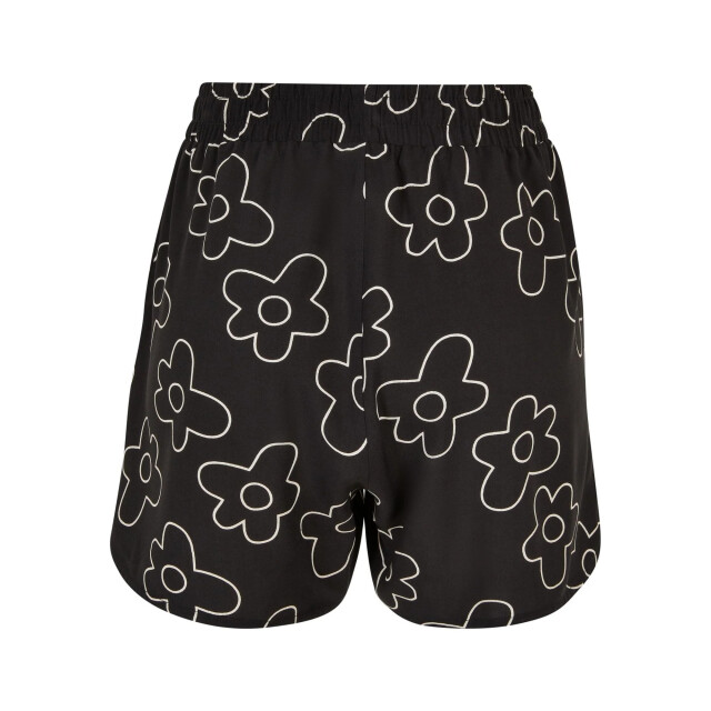 Urban Classics Dames viscose all-over print resort shorts UTTN538_black large