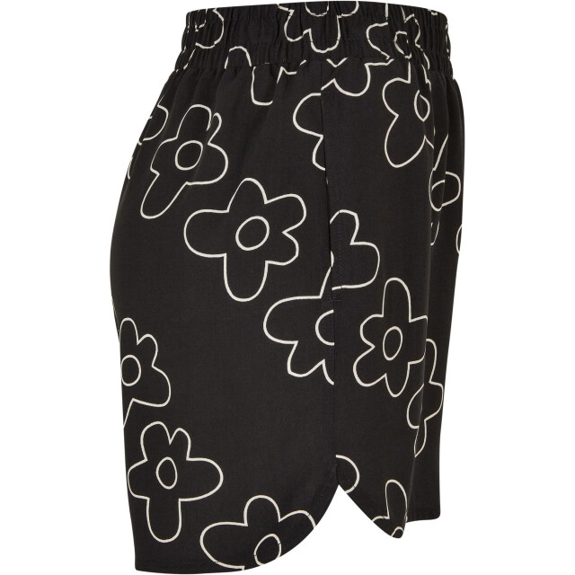 Urban Classics Dames viscose all-over print resort shorts UTTN538_black large