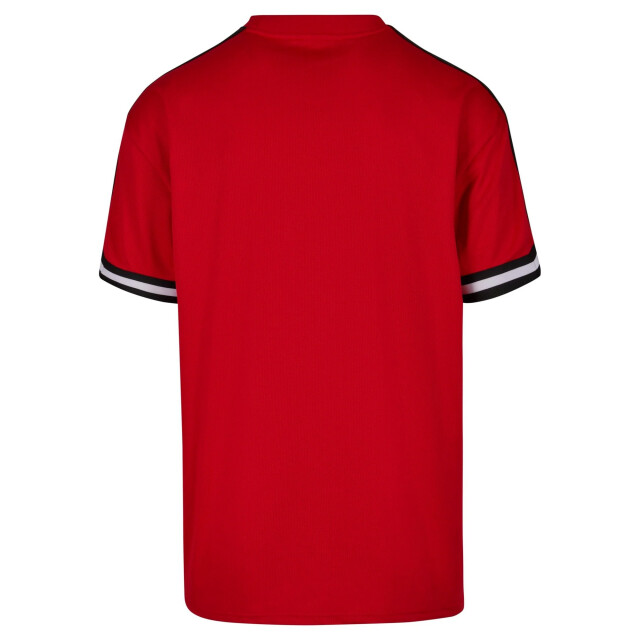 Urban Classics Heren streep mesh oversized t-shirt UTTN811_cityred large