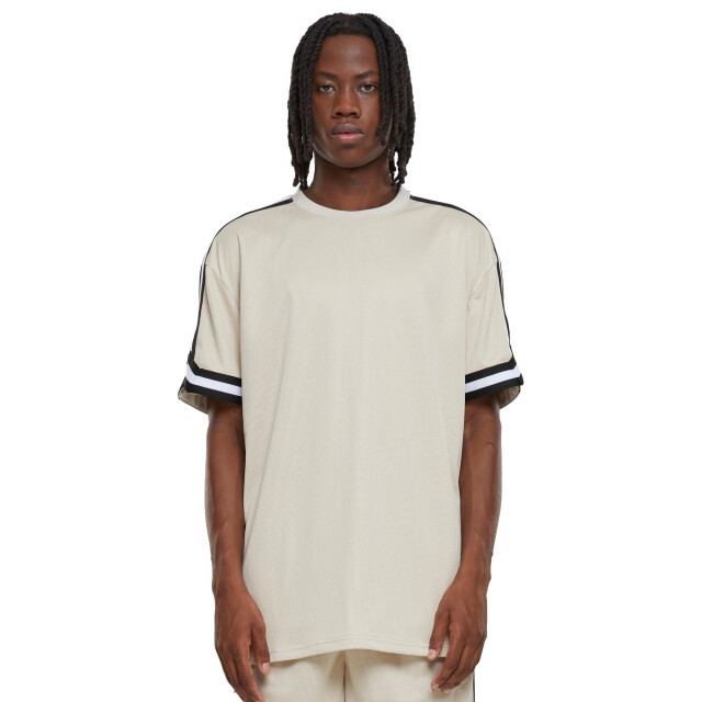 Urban Classics Heren streep mesh oversized t-shirt UTTN811_softseagrass large