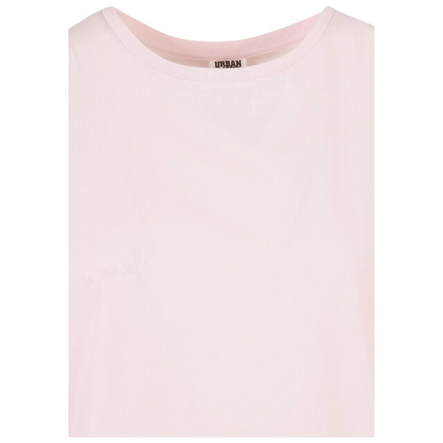 Urban Classics Dames biologisch katoenen verlengd schouder t-shirt UTTN883_pink large