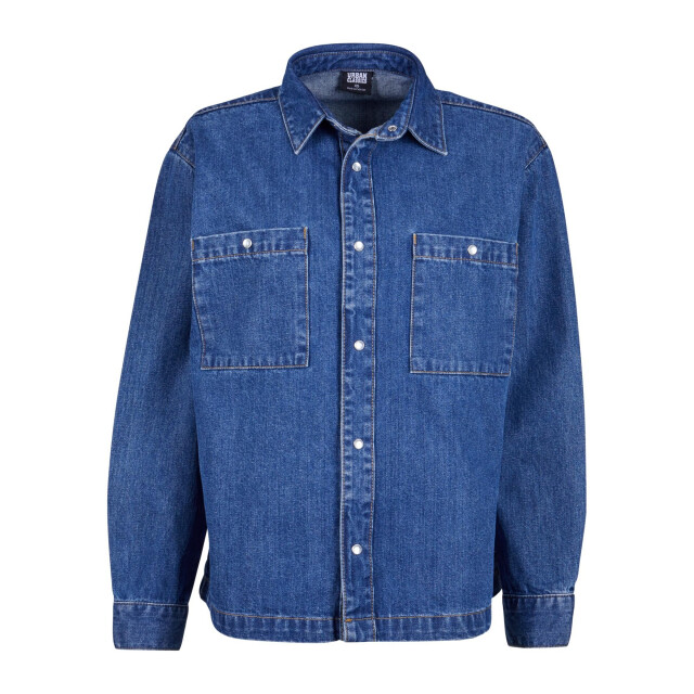 Urban Classics Dames denim oversized shirt UTTN803_midindigowashed large