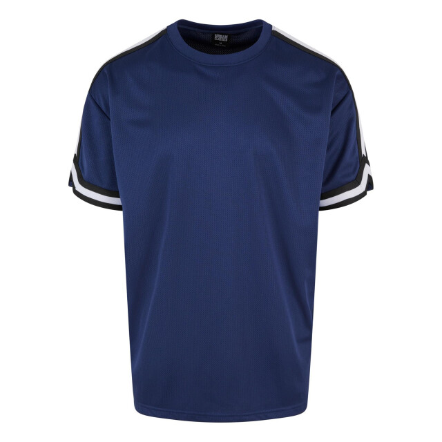 Urban Classics Heren streep mesh oversized t-shirt UTTN811_darkblue large
