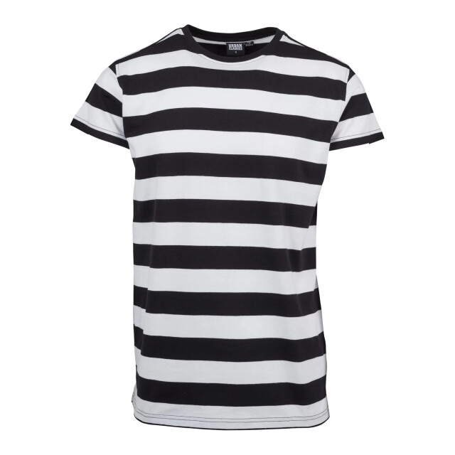 Urban Classics Heren blokstreep t-shirt UTTN796_blackwhite large