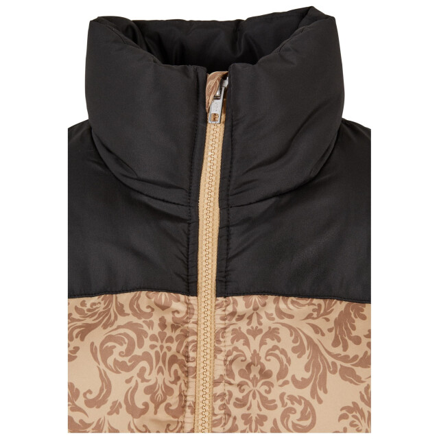 Urban Classics Dames retro pufferjas met all-over print UTTN534_unionbeige large