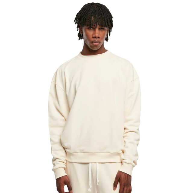 Urban Classics Heren ultra zware crew hals sweatshirt UTTN797_whitesand large
