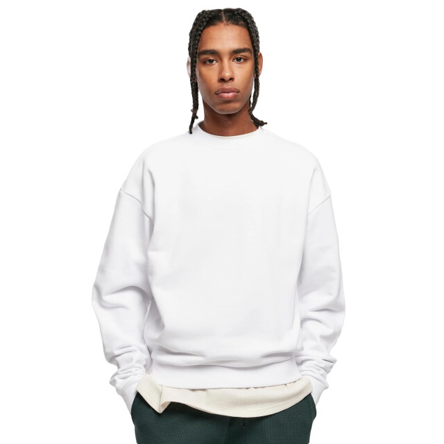 Urban Classics Heren ultra zware crew hals sweatshirt UTTN797_white large