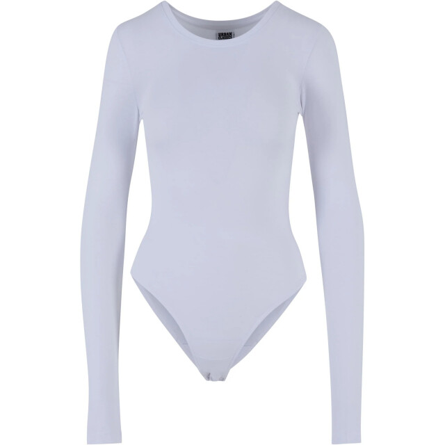 Urban Classics Dames stretch jersey body met lange mouwen UTTN886_white large