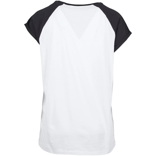 Urban Classics Dames contrast raglan t-shirt UTTN770_whiteblack large