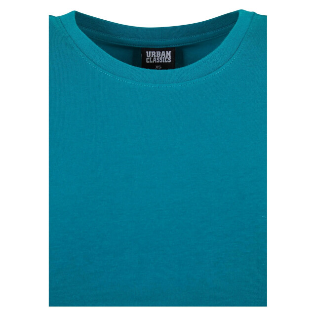 Urban Classics Dames jersey stretch crop t-shirt UTTN521_watergreen large