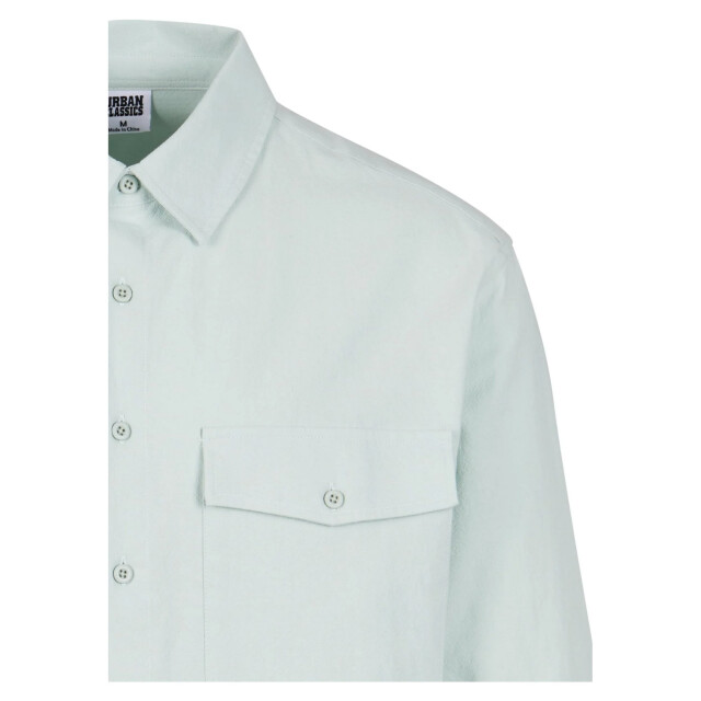 Urban Classics Heren basis crepe overhemd UTTN524_frostmint large