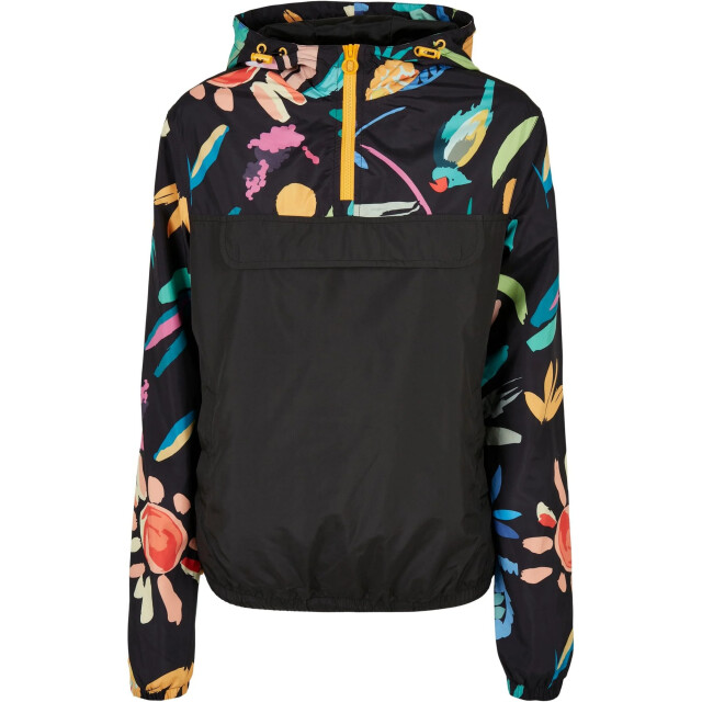 Urban Classics Dames jas met gemengde print UTTN774_black large