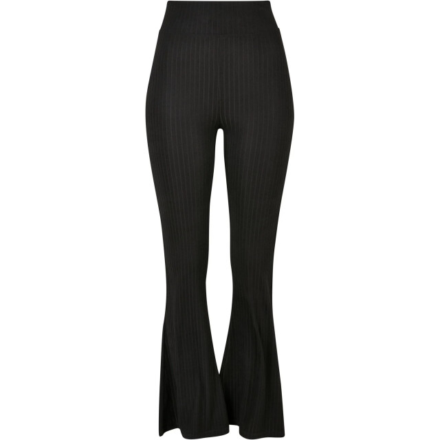 Urban Classics Dames ribbed uitlopende legging met hoge taille UTTN855_black large