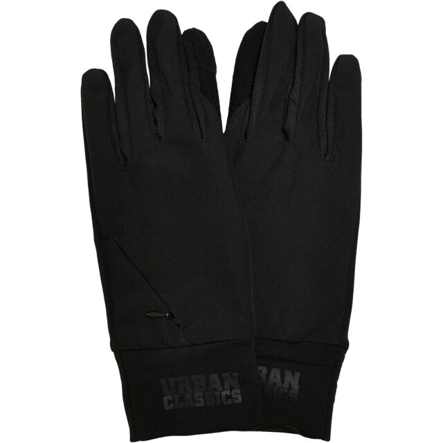 Urban Classics Heren performance brede manchet logo handschoenen UTTN828_black large