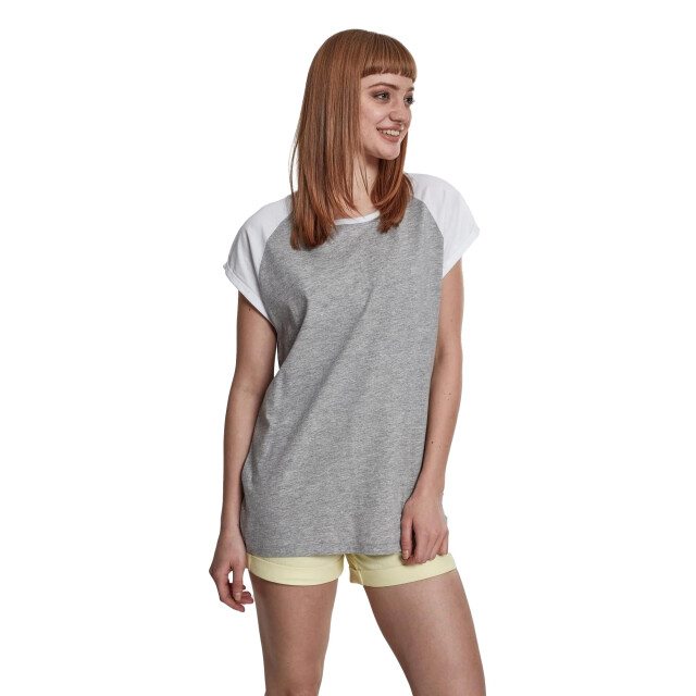 Urban Classics Dames contrast raglan t-shirt UTTN770_greywhite large
