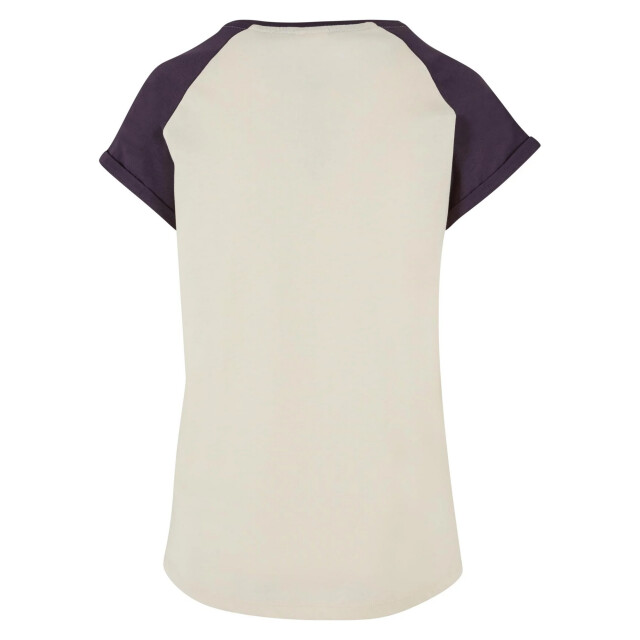 Urban Classics Dames contrast raglan t-shirt UTTN770_whitesandpurplenight large
