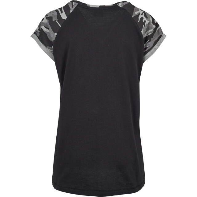 Urban Classics Dames contrast raglan t-shirt UTTN770_blackdarkcamo large