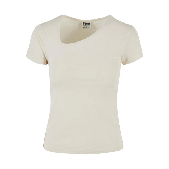 Urban Classics Dames organisch asymmetrisch t-shirt UTTN764_whitesand large