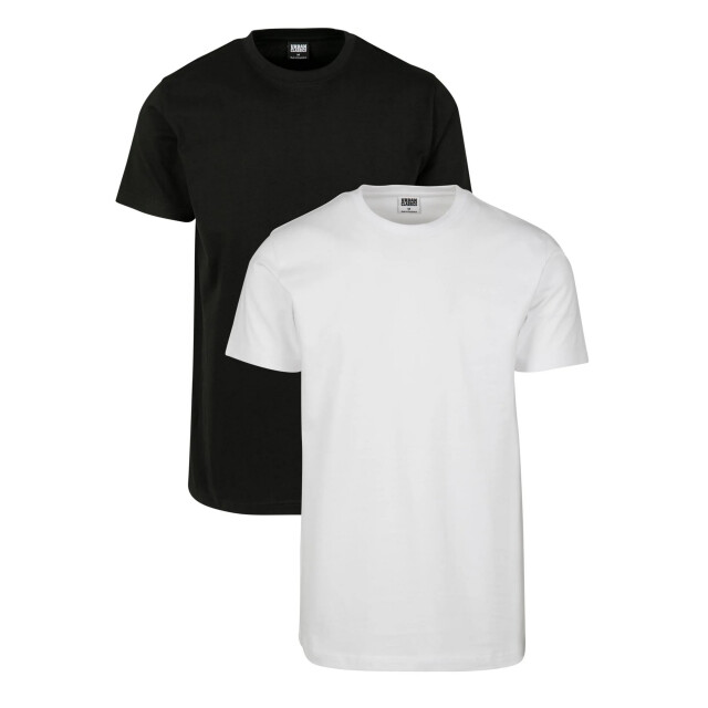 Urban Classics Heren basic t-shirt (set van 2) UTTN832_blackwhite large
