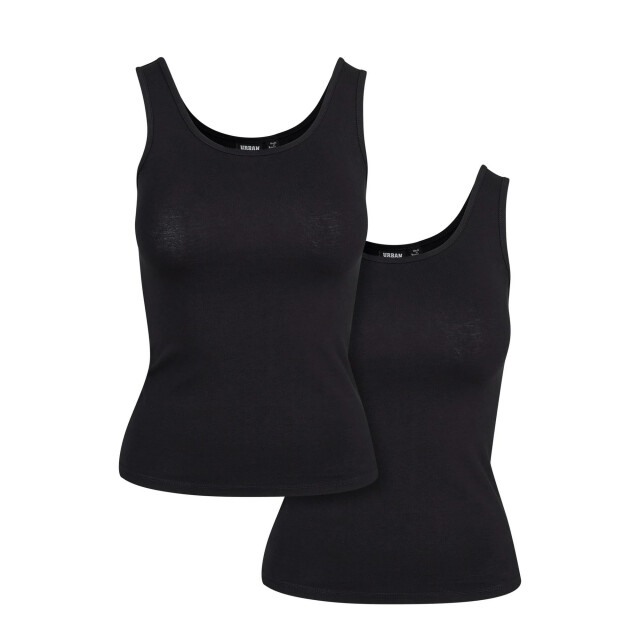 Urban Classics Dames basic stretch top (set van 2) UTTN757_black large