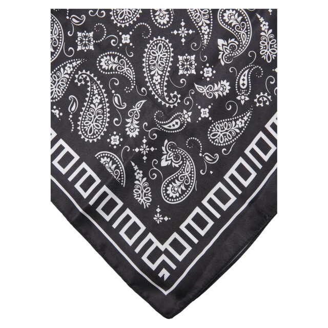 Urban Classics Uniseks paisley large fit bandana voor volwassenen UTTN767_blackwhite large