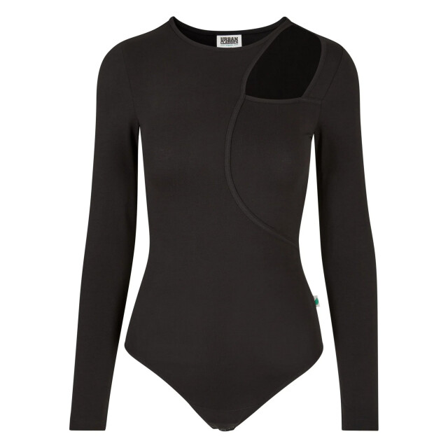 Urban Classics Dames organic uitgesneden body met lange mouwen UTTN745_black large