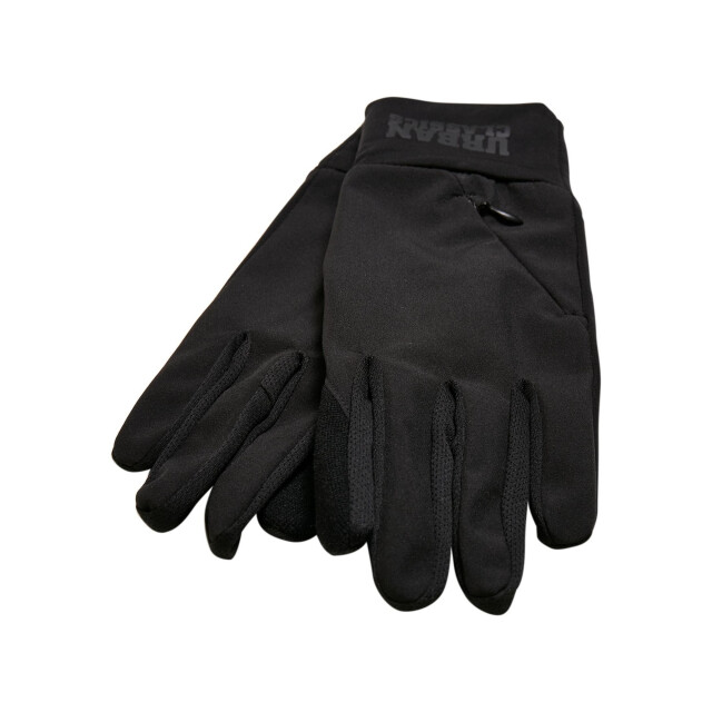 Urban Classics Heren performance brede manchet logo handschoenen UTTN828_black large
