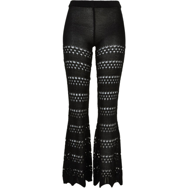 Urban Classics Dames gebreide gehaakte uitlopende legging UTTN748_black large