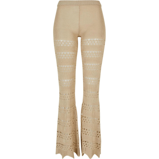 Urban Classics Dames gebreide gehaakte uitlopende legging UTTN748_softseagrass large