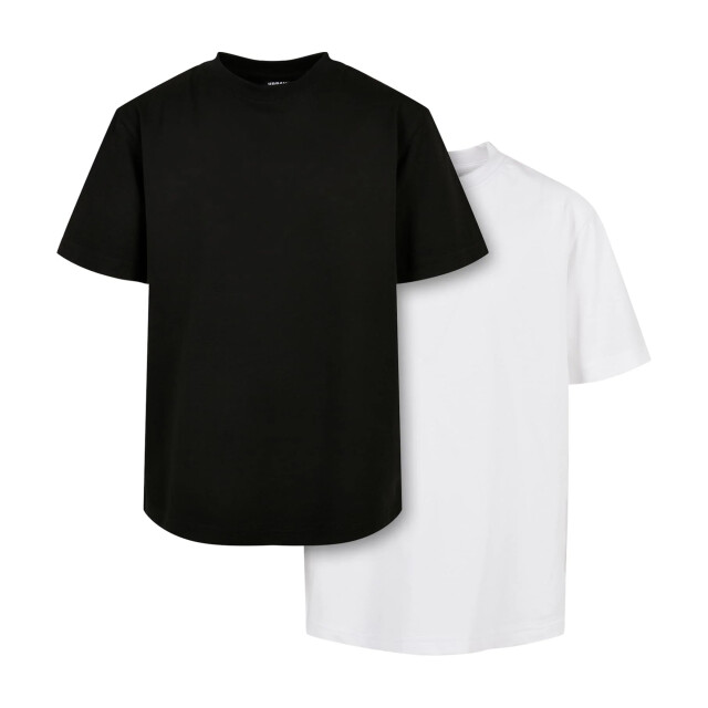 Urban Classics Jongens lang t-shirt (set van 2) UTTN743_blackwhite large