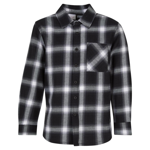 Urban Classics Geruit oversized jongenshemd UTTN490_blackwhite large