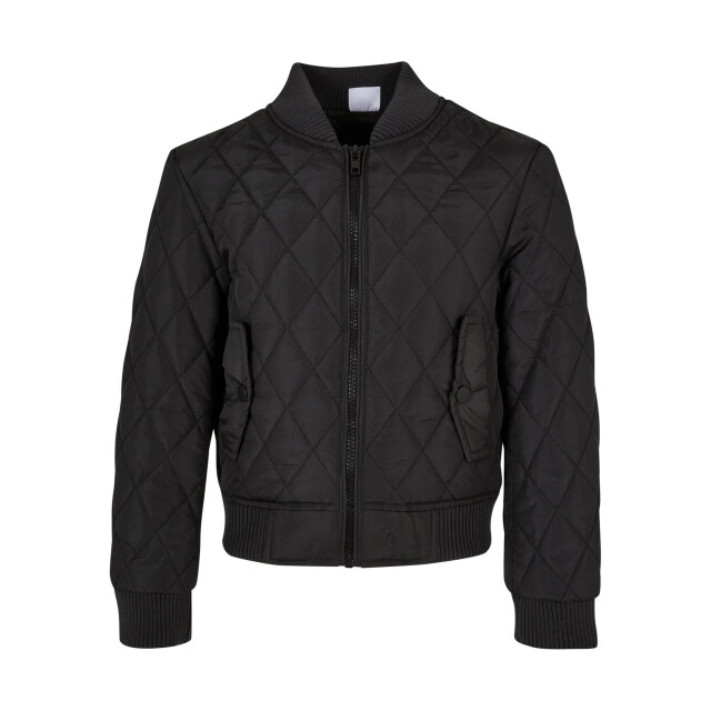 Urban Classics Meisjes diamond quilt nylon jas UTTN755_black large