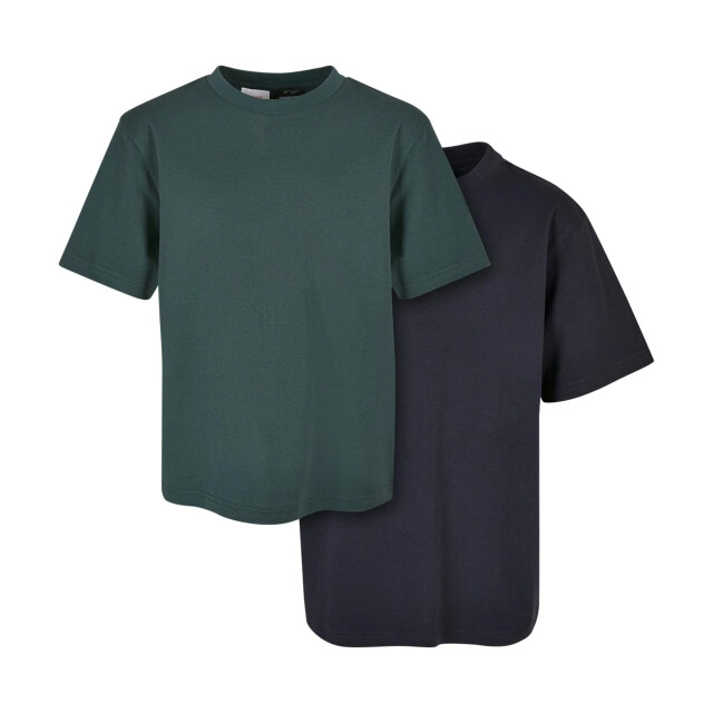 Urban Classics Jongens lang t-shirt (set van 2) UTTN743_navybottlegreen large