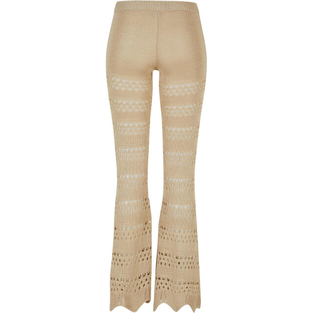 Urban Classics Dames gebreide gehaakte uitlopende legging UTTN748_softseagrass large
