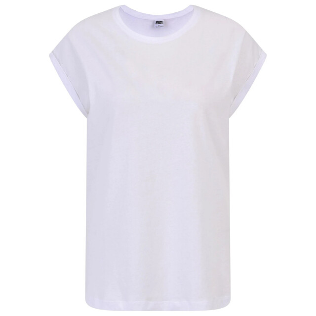 Urban Classics Dames verlengd schouder t-shirt (set van 2) UTTN736_whitepaleleaf large