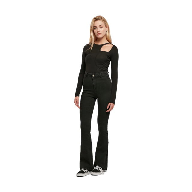 Urban Classics Dames organic uitgesneden body met lange mouwen UTTN745_black large