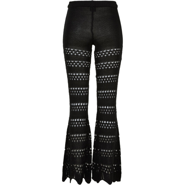 Urban Classics Dames gebreide gehaakte uitlopende legging UTTN748_black large