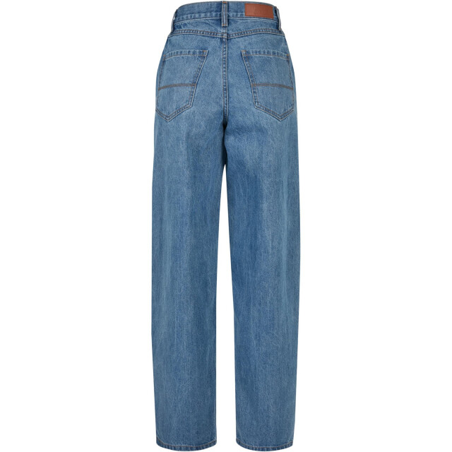 Urban Classics Dames 90's denim hoge taille wijde benen jeans UTTN740_midstonewashed large