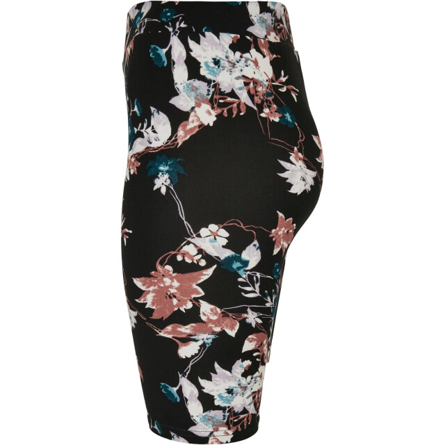 Urban Classics Dames zachte bloemen fietsshort UTTN469_black large
