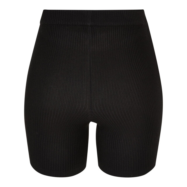 Urban Classics Dames gebreide geribde korte broek UTTN477_black large