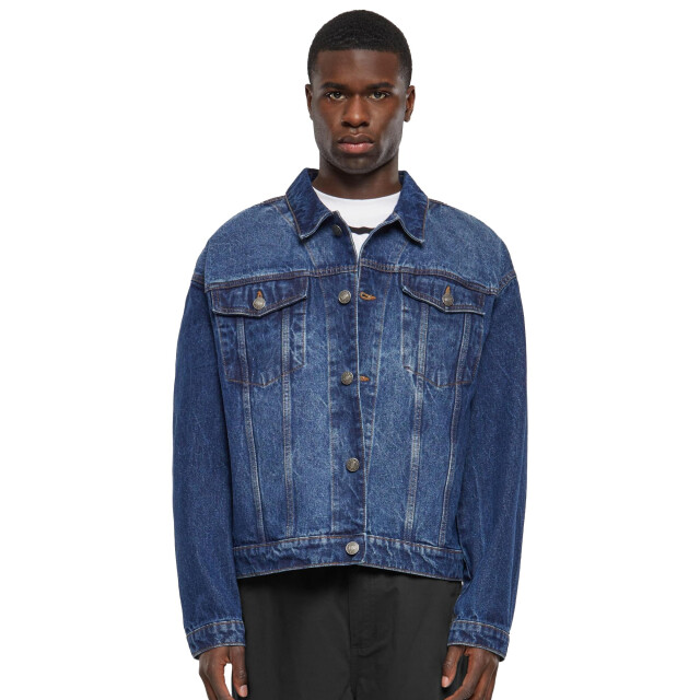Urban Classics Heren zwaargewicht boxy denim jas UTTN479_newmidbluewashed large