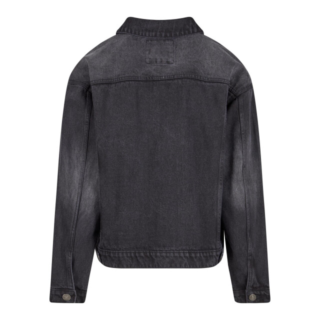 Urban Classics Heren zwaargewicht boxy denim jas UTTN479_blackwash large