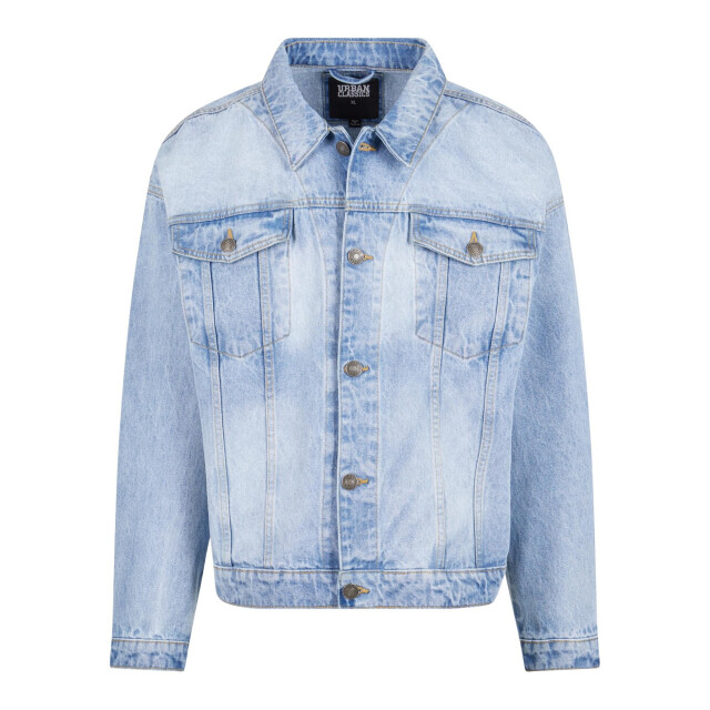 Urban Classics Heren zwaargewicht boxy denim jas UTTN479_newlightbluewashed large