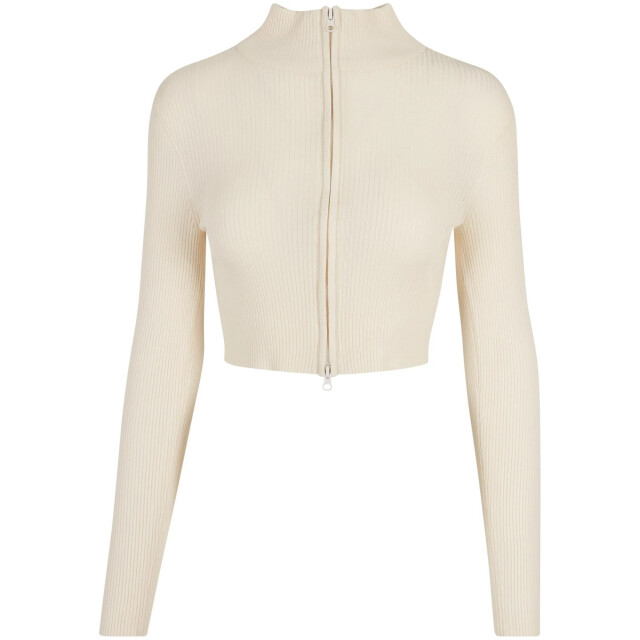 Urban Classics Dames ribbed gebreid cropped vest UTTN735_whitesand large